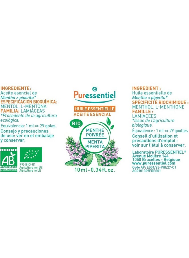 Puressentiel Essential Oils For Diffusion Infused With Peppermint Blend Enriched With Essential Oils 30Ml  - Image 2