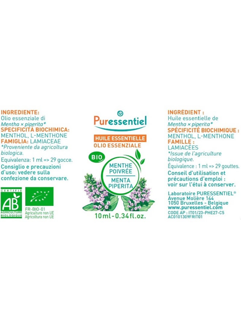 Puressentiel Essential Oils For Diffusion Infused With Peppermint Blend Enriched With Essential Oils 30Ml  - Image 4