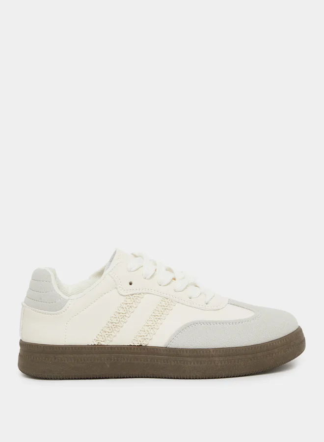 Styli Styli Color Block Lace Up Sneakers