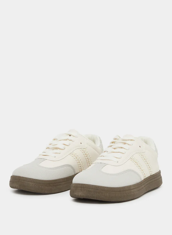 Styli Styli Color Block Lace Up Sneakers