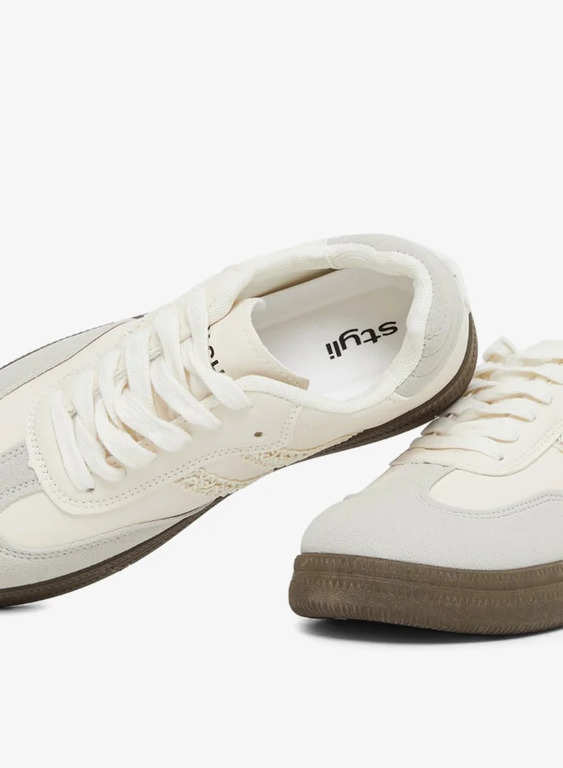 Styli  Color Block Lace Up Sneakers for Women | Best Price UAE
