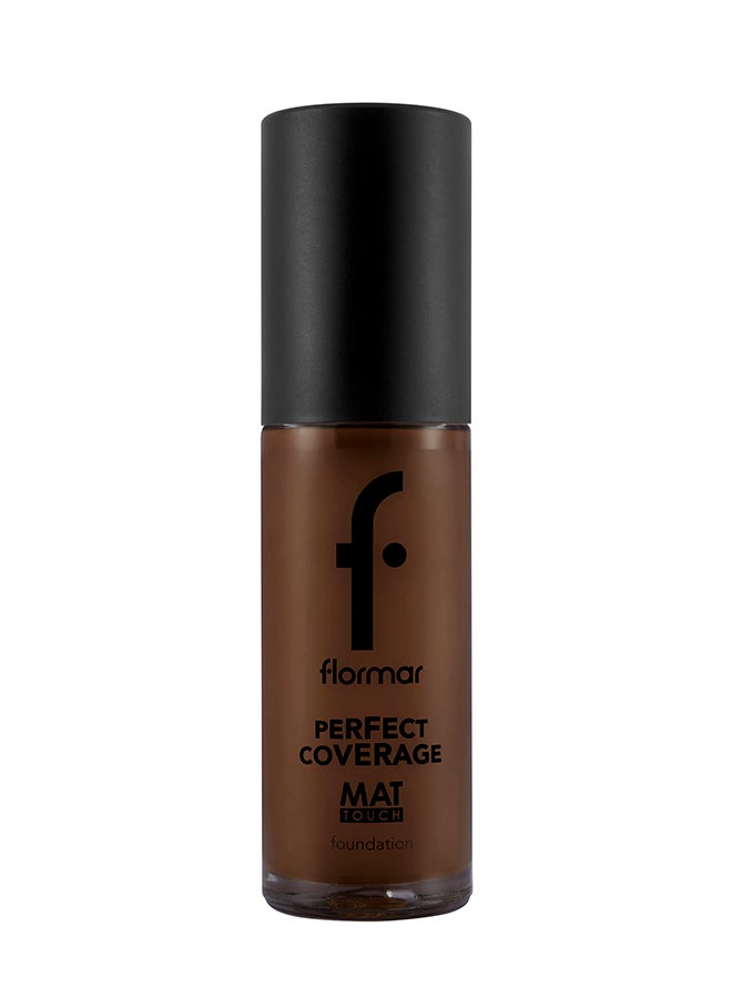 flormar Perfect Coverage Mat Touch Foundation – 327 Espresso – Matte Finish Foundation, Oil-Control Effect, High Coverage Look, Smooth Skin Appearance - Image 1