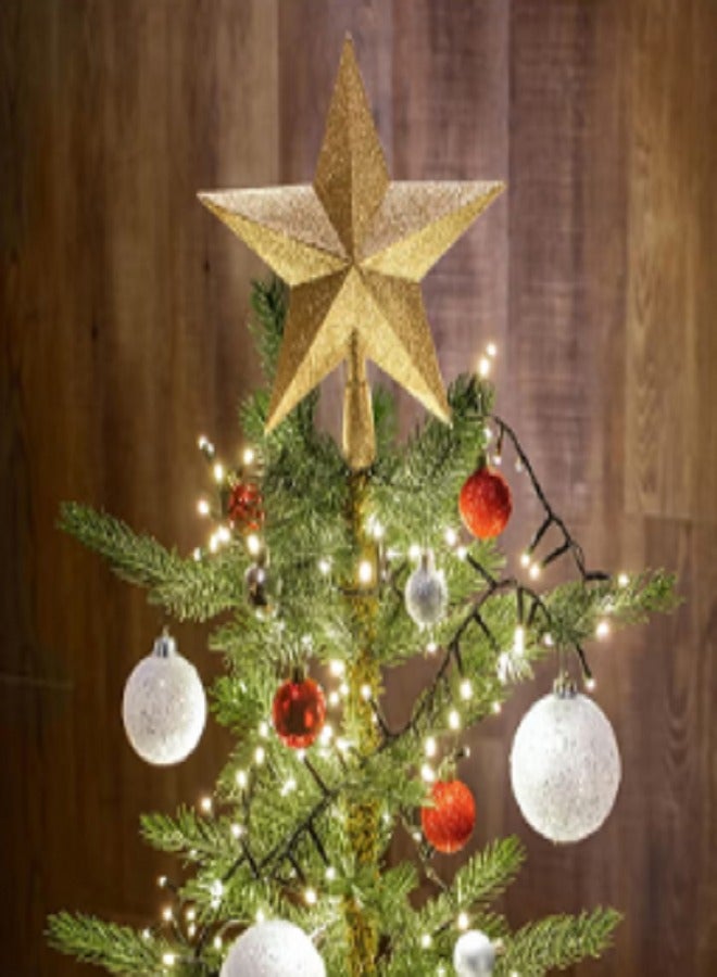 Gold Five-Pointed Star, Tree Top Christmas Tree Ornaments for Christmas Home Decor 10cm - Image 1
