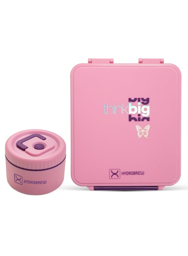 HYDROBREW صندوق غداء هيدروبرو Bento مع وعاء طعام من الفولاذ - تفكير كبير بلش - Image 1