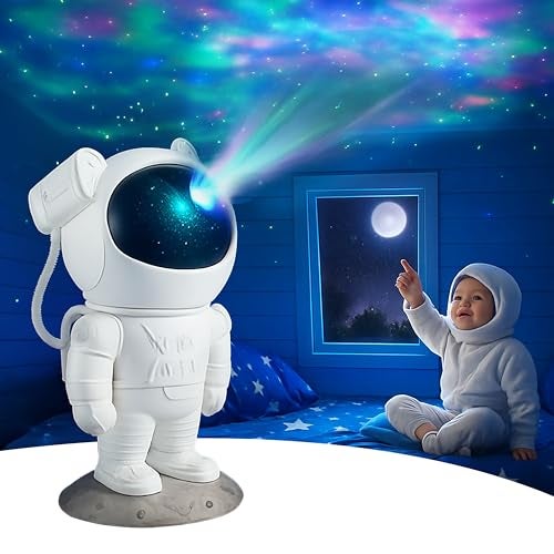 ZAICUS Astronaut Galaxy Star Projector Light – 360° Rotating Night Lamp with Timer & Remote Control | LED Ceiling Projector for Bedroom, Kids Room, Home Decor & Party Ambience - Image 1