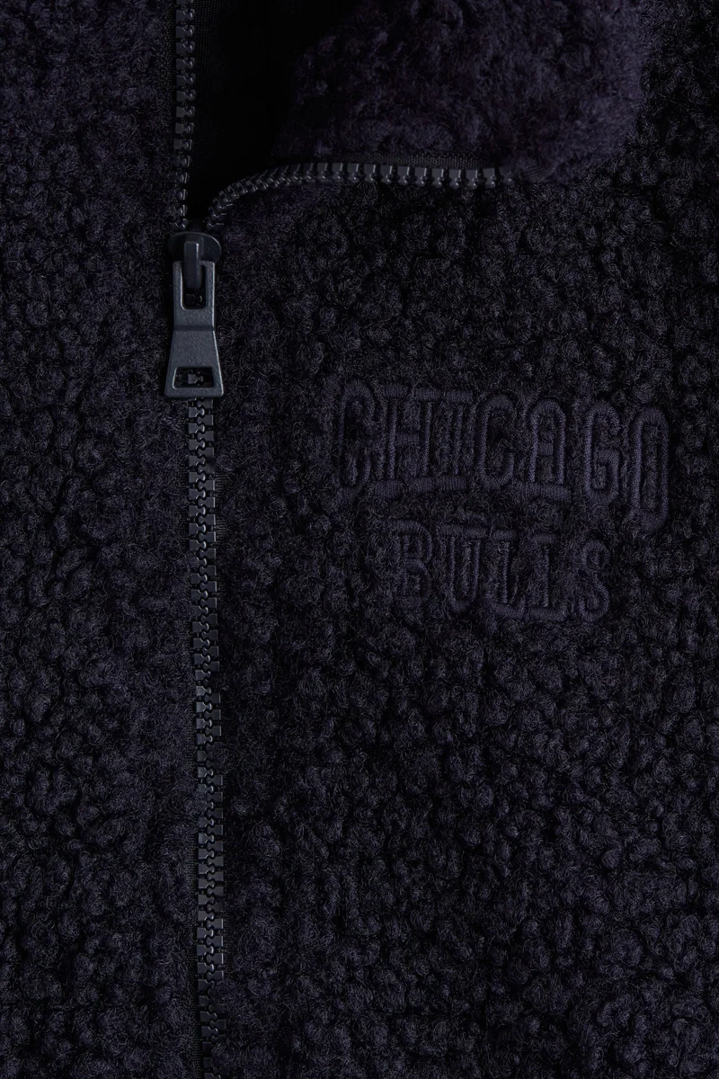 H&M Appliquéd teddy jacket