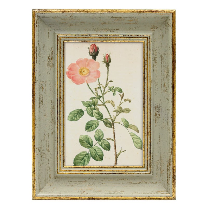 Sapowerntus Vintage 4x6 Picture Frame Gold Line Sage Green Distressed Photo Frames Set Antique Real Glass Wall Hanging Tabletop Display Home Decor Retro Shabby Chic Unique Gift