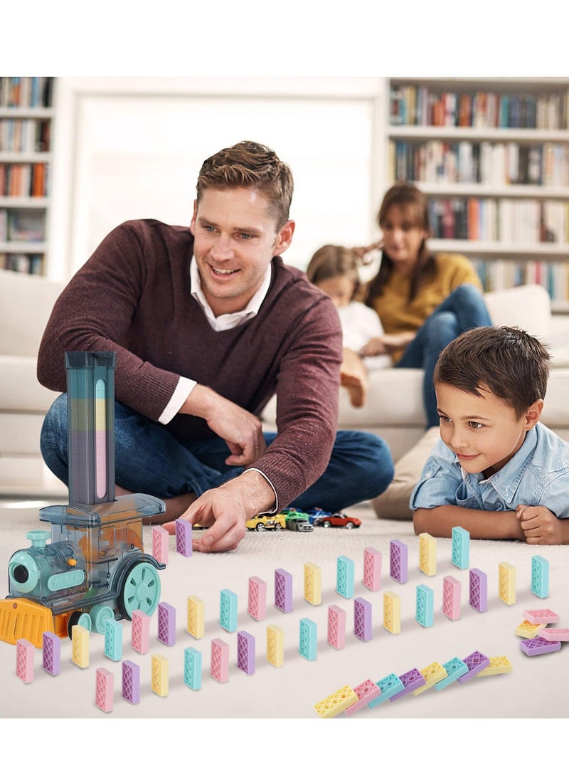 Domino Train Toy Set, Domino Electric Train Model with Sounds and Light, Domino Blocks Building Stacking Toy, STEM Creative Gift for 3 4 5 6 7 Year Old Boys Girls  - Image 5