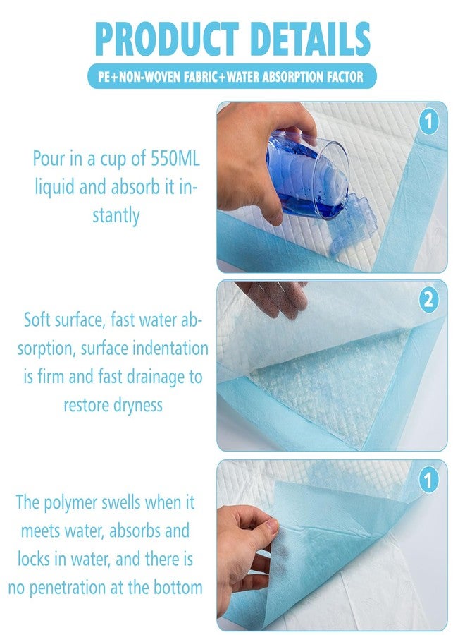 LAIAMER 25 Pack Disposable Toilet Mats Absorbent Toilet Floor Protector from Urine U-Shape Toilet Training Rug Waterproof Non-Slip Bathroom Potty Training Mats Toilet Commode Mat for Children Adult (Blue) - Image 3