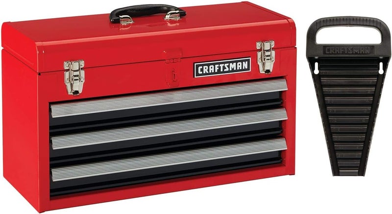 CRAFTSMAN Tool Chest, 3-Drawer, Portable, with Wrench Organizer, Stainless Steel, Capacity Holds Up To 25-lb In Each Drawer (CMST53005RB) - Image 1