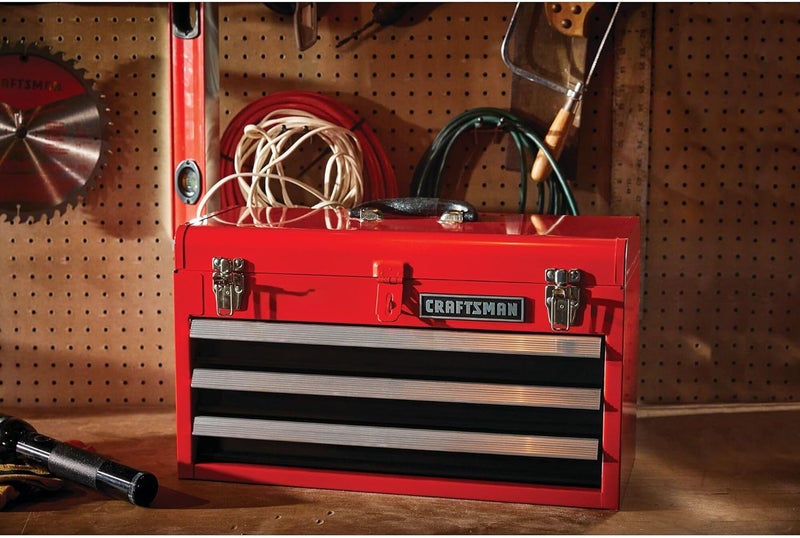 CRAFTSMAN Tool Chest, 3-Drawer, Portable, with Wrench Organizer, Stainless Steel, Capacity Holds Up To 25-lb In Each Drawer (CMST53005RB) - Image 5
