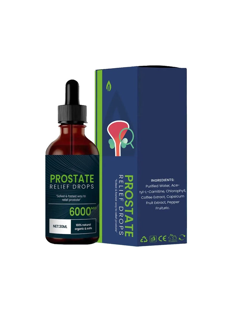 AS SEEN ON TV قطرات علاج البروستاتا، قطرات عشبية طبيعية آمنة للبروستاتا، علاج تضخم البروستاتا للرجال لتخفيف التهاب الإحليل والتهاب البروستاتا وتحسين وظيفة الكلى، (30 مل) - Image 1