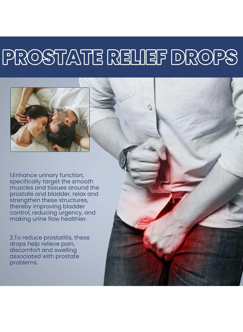 AS SEEN ON TV قطرات علاج البروستاتا، قطرات عشبية طبيعية آمنة للبروستاتا، علاج تضخم البروستاتا للرجال لتخفيف التهاب الإحليل والتهاب البروستاتا وتحسين وظيفة الكلى، (30 مل) - Image 3