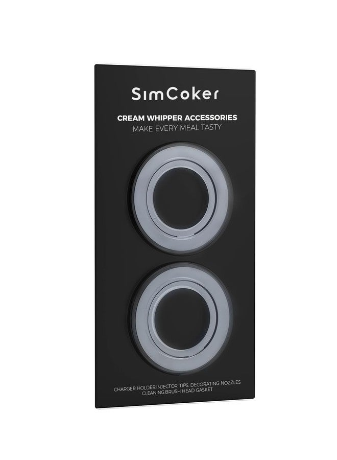 SimCoker حشية رأسية من سيم كوكر لموزع الكريمة المخفوقة، قطعتان بديلتان تناسب معظم ماكينات صنع الكريمة المخفوقة، مانعة للتسرب، شفافة - Image 1