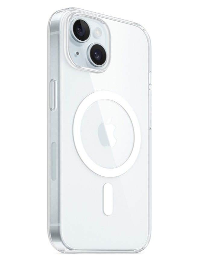 Generic - Magsafe Case for iPhone 15 Magsafe Clear Cover Magnetic Wireless Charging Support, Shockproof Protection, Scratch-Resistant for iPhone 15 - Clear - Image 1