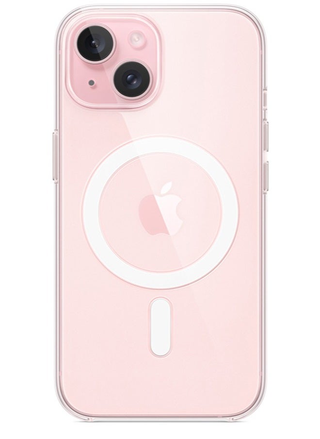 Generic - Magsafe Case for iPhone 15 Magsafe Clear Cover Magnetic Wireless Charging Support, Shockproof Protection, Scratch-Resistant for iPhone 15 - Clear - Image 1