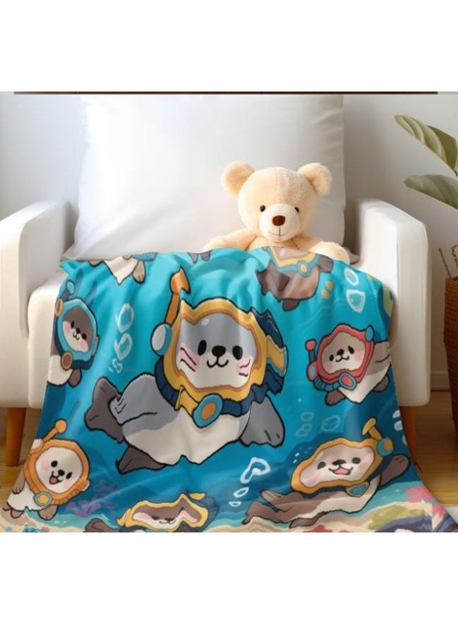 عام بطانية رقيقة من الفانيلا (حرارة ومريحة، ومناسبة للنوم واستخدام اللعبة والغبار والرمل) 150 سم * 200 سم - 570 - Image 1