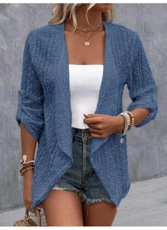 Generic Autumn And Winter European And American Temu Independent Station New Women's Clothing Solid Color Casual Cardigan Sleeve Button 