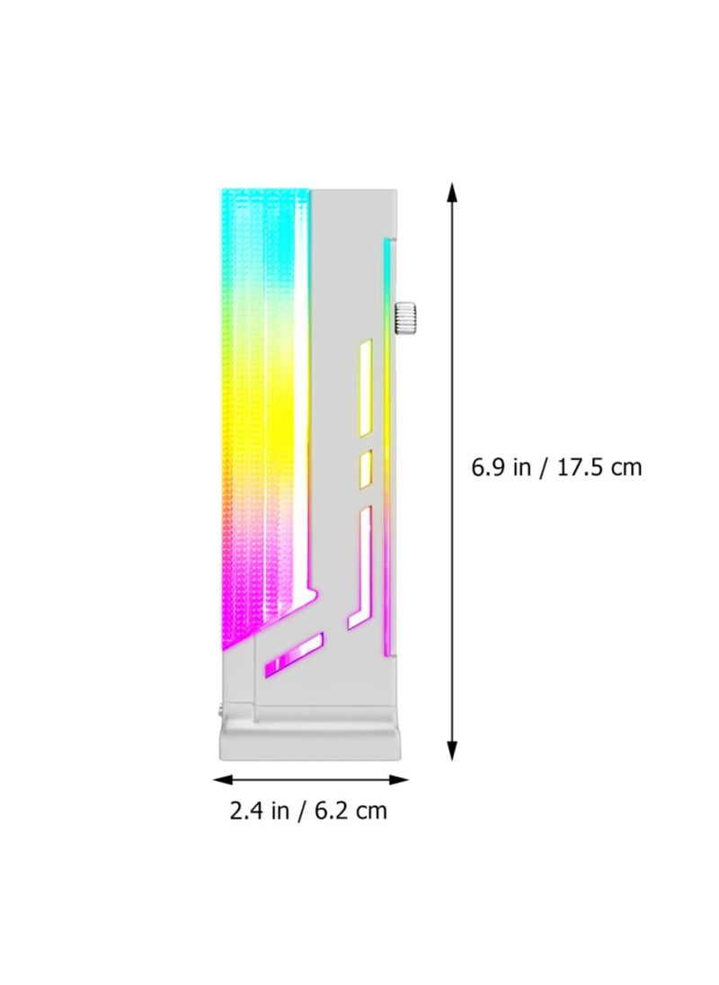 Generic - Coolmoon CM-GH2 Colorful Graphics Card Bracket - White Support RGB GPU, Aluminum Alloy Frame with ARGB Sync, Vertical 5V 3 Pin Video Holder Support. - Image 1