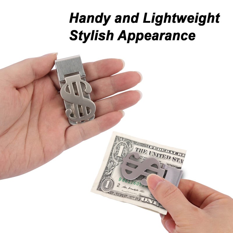 Little World Little World Money Clip 1PCS - Stainless Steel Money Clip for Men, Minimalist Slim Wallet Money Clip Cash Business Card Holder  - Image 4