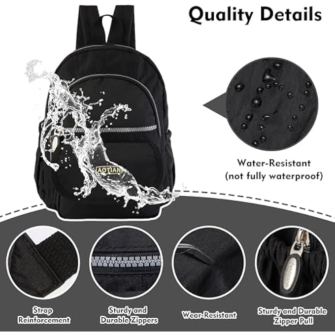 AOTIAN Mini Casual Ultralight Nylon Backpack for Women Daily Backpack for Girls - Image 4