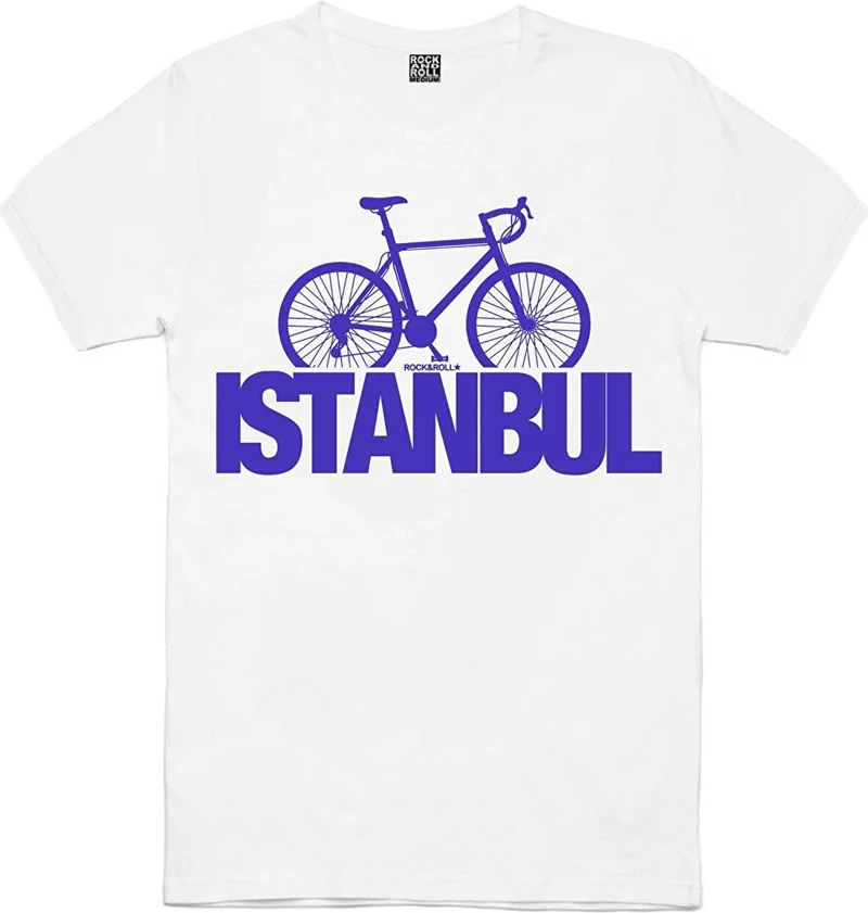 Rock&Roll Istanbul Bicycle White, Istanbul Letters Black, Turkey Crescent Star White Women's 3-Piece Eco Pack T-Shirt
