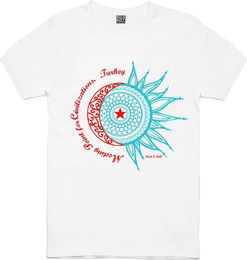 Rock&Roll Istanbul Bicycle White, Istanbul Letters Black, Turkey Crescent Star White Women's 3-Piece Eco Pack T-Shirt