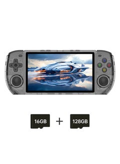 Powkiddy POWKIDDY RGB10 MAX3 Handheld Game Console, 5 Inch IPS Screen Retro Video Game Console Open Source Linux Game Player, Support WiFi & Bluetooth,10000+ Games Portable PSP (Black, 128G)  - Image 1