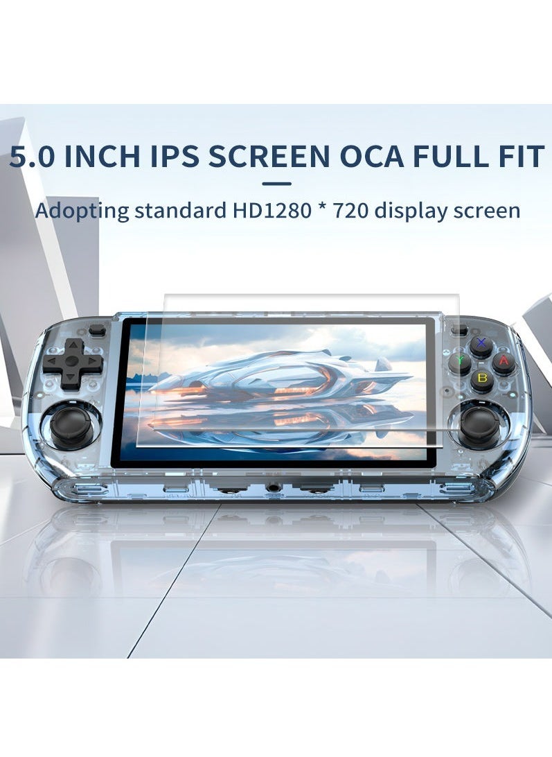 Powkiddy - POWKIDDY RGB10 MAX3 Handheld Game Console, 5 Inch IPS Screen Retro Video Game Console Open Source Linux Game Player, Support WiFi & Bluetooth,10000+ Games Portable PSP (Black, 128G) - Image 1
