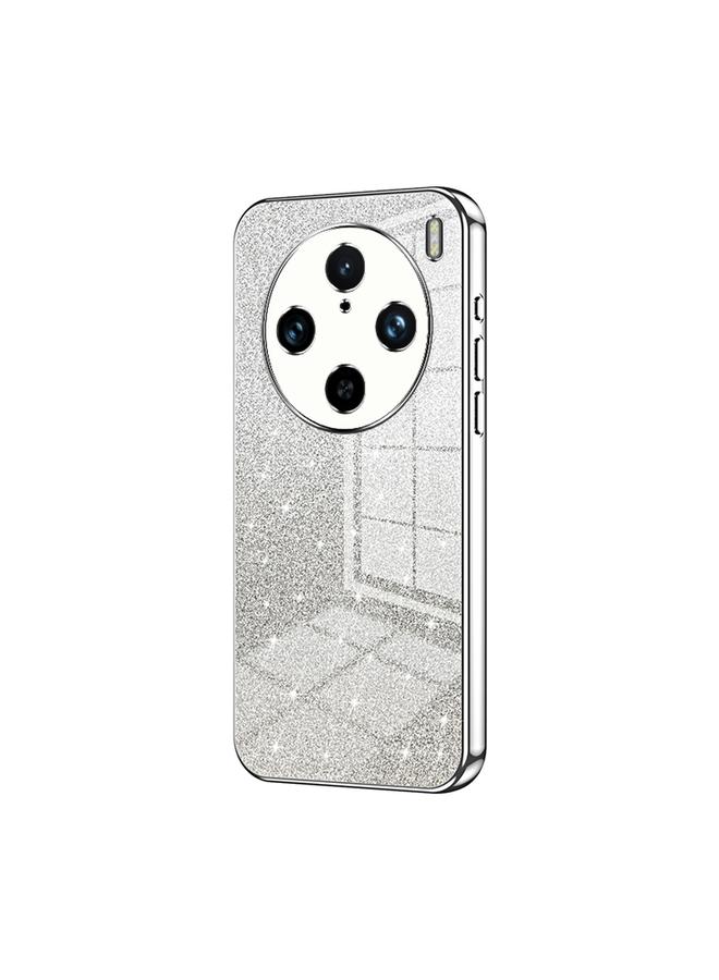 Case For vivo X100 Pro Gradient Glitter Powder Electroplated Phone Case