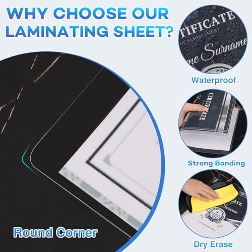 FURWEY 600 Pack Laminating Sheets, Holds 8.5 x 11 Inch Sheets, 3 mil, 8.9" x 11.4" Thermal Laminating Pouches Lamination Sheet Paper for Laminator, Clear, Letter Size, Office and School Supplies - Image 4