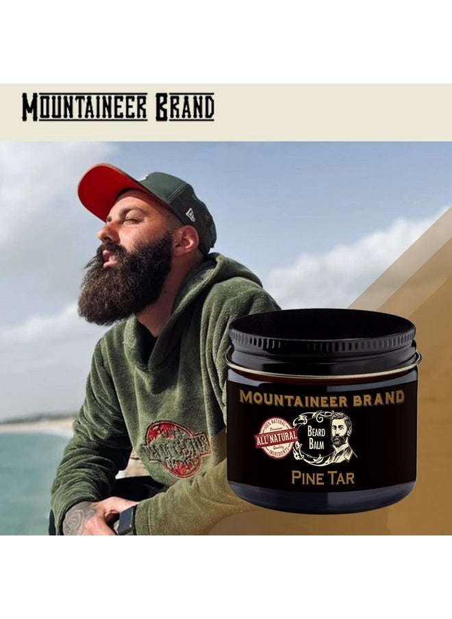 mountaineer brand - Ountaineer Brand Beard Balm For Men ; All Natural Leavein Conditioner To Moisturize Dry Itchy Skin ; Beard Butter Hydrates Softens And Tames Flyaway Hair ; Adds Shine ; Wv Pine Tar 2Oz - Image 1
