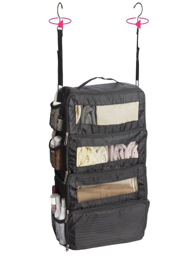 STORICANS Hanging Travel Organizer, Carry-on Luggage Suitcase Organizer, Travel Essentials Portable Travel Shelves Packing Cube, Black,1 - Image 1