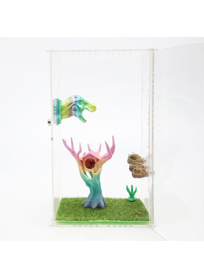 Daerky Jumping Spider Tree, Spider Hiding Cave, Tree-Shaped Climbing Toy & Cave, 3D Printed Decorative Accessory for Jumping Spiders, Wolf Spiders, Mantises & Small Arboreal Animals (Wood Color) - Image 5