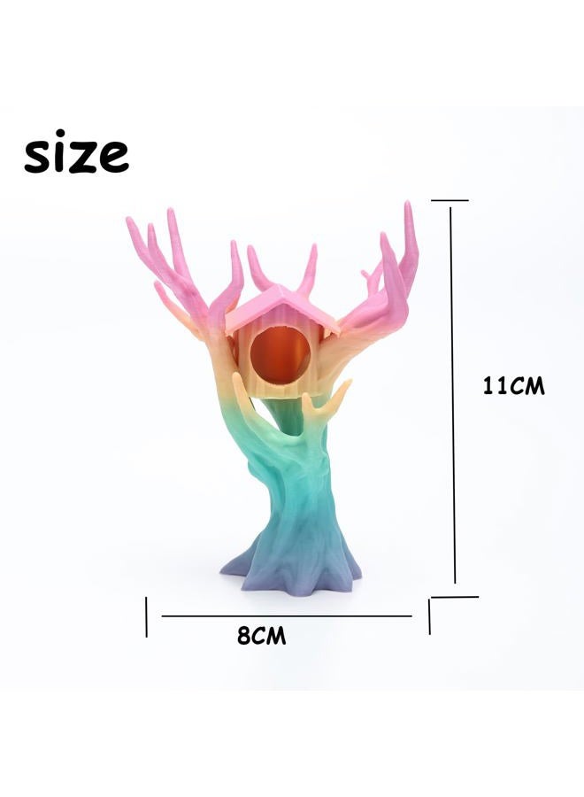 Daerky Jumping Spider Tree, Spider Hiding Cave, Tree-Shaped Climbing Toy & Cave, 3D Printed Decorative Accessory for Jumping Spiders, Wolf Spiders, Mantises & Small Arboreal Animals (Wood Color) - Image 4