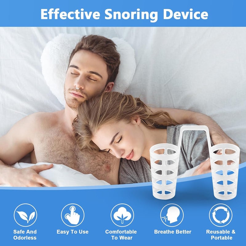 SWIUKPHE Anti Snoring Devices, 4 Vents to Ease BreathingSet, Nose Clips, Nose Opener for Breathing Sleep, Stop Snoring Devices That Work for Men - Image 3