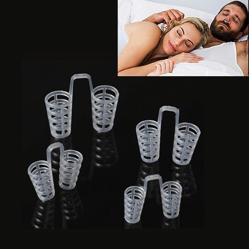 SWIUKPHE Anti Snoring Devices, 4 Vents to Ease BreathingSet, Nose Clips, Nose Opener for Breathing Sleep, Stop Snoring Devices That Work for Men - Image 1