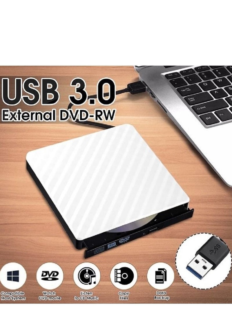 Generic - Generic External CD Drive USB 3.0 Portable CD DVD +/-RW Drive DVD/CD ROM Rewriter Burner Writer Compatible with Laptop Desktop PC Windows Mac Pro MacBook - Image 1