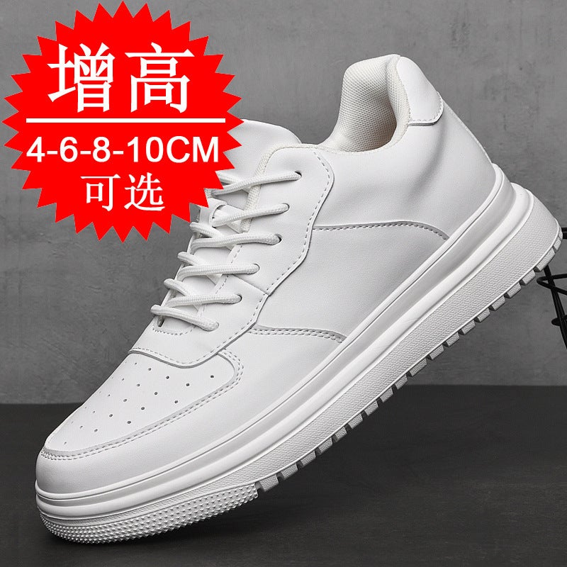 Summer New Style Men''s Shoes with 10cm Invisible Height Increase, Casual Korean Style White Sneakers, Sports Shoes, Board Shoes - Image 2