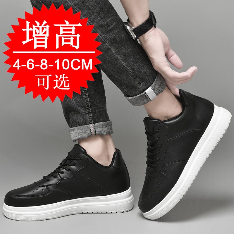 Summer New Style Men''s Shoes with 10cm Invisible Height Increase, Casual Korean Style White Sneakers, Sports Shoes, Board Shoes - Image 5