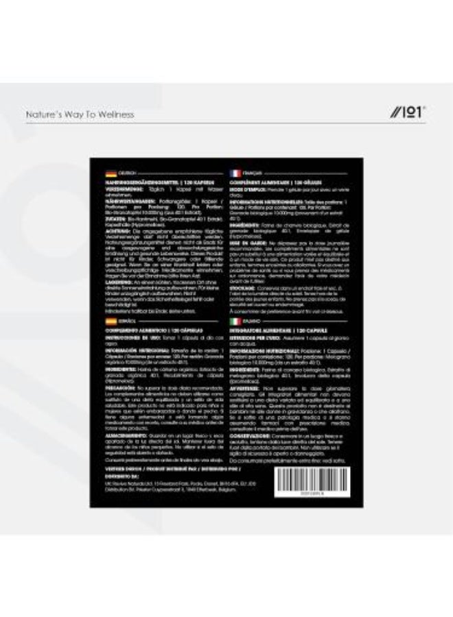 ALPHA01 Organic Pomegranate Extract 10000mg – High Strength, Supports Antioxidant & Heart Health, 120 Vegan Capsules - Image 3