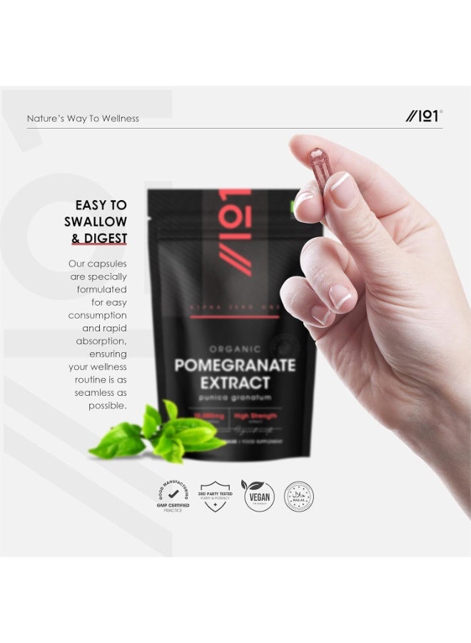 ALPHA01 Organic Pomegranate Extract 10000mg – High Strength, Supports Antioxidant & Heart Health, 120 Vegan Capsules - Image 5