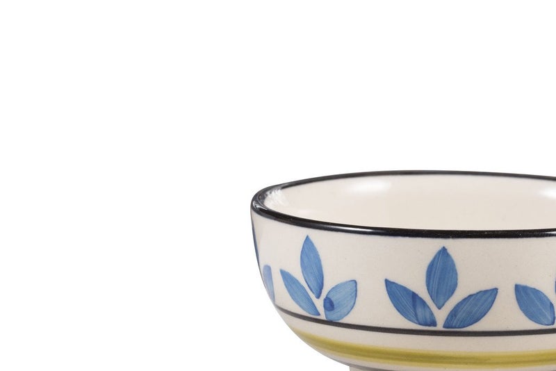 Caffeine Ceramic Handmade Blue asmiya katori Bowl (Set of 6,) - Image 2