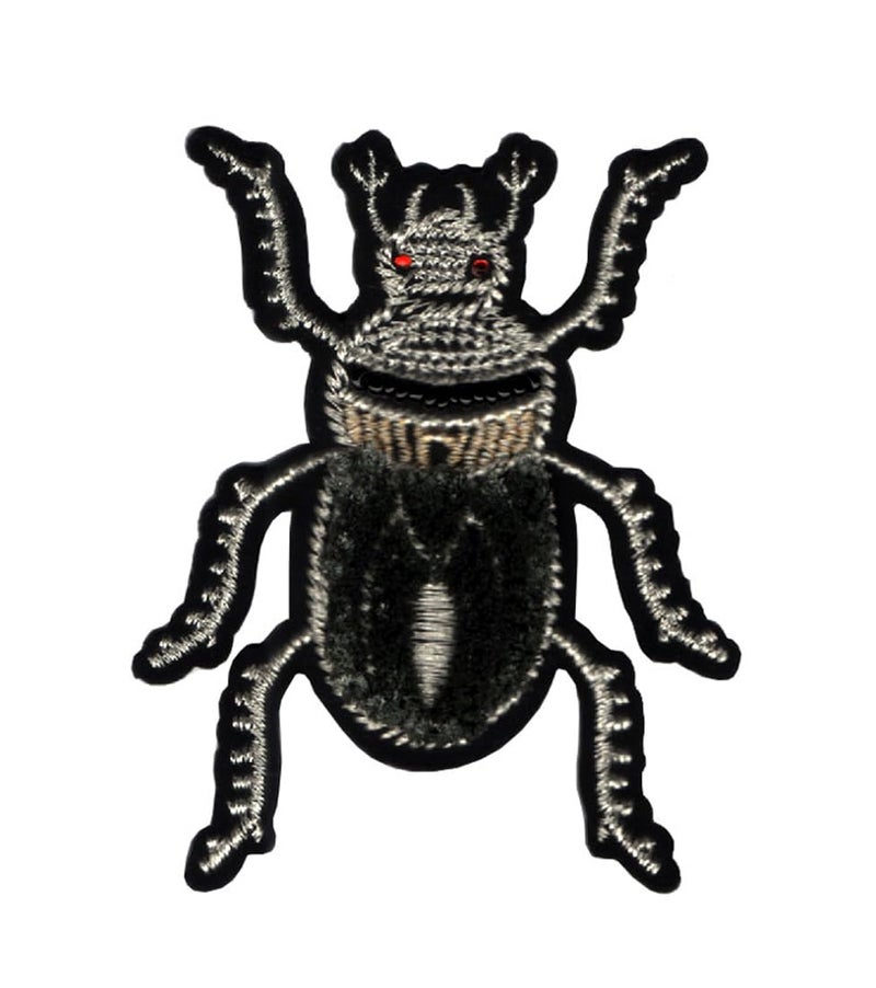 Beetle Insect Applique Embroidered Sewon Patch Size 8cm x 65cm for Jackets Bags TShirts Jeans Pants Outdoor Clothing Imported from Malaysia 1 Piece Code S19 - Image 1