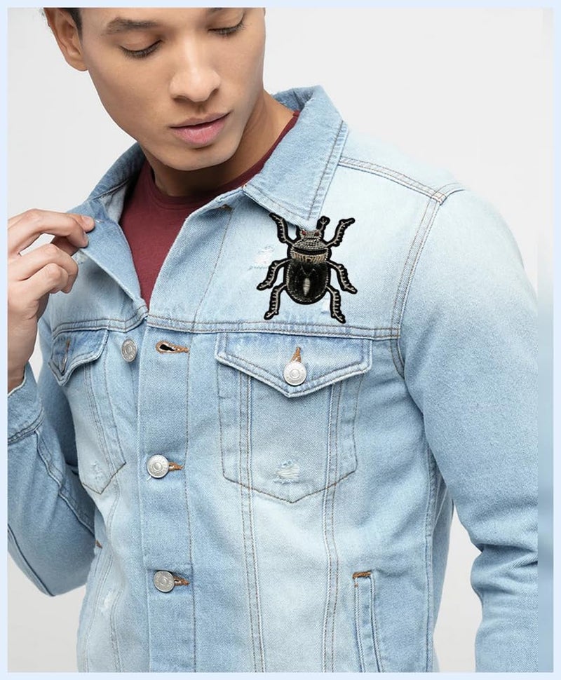 Beetle Insect Applique Embroidered Sewon Patch Size 8cm x 65cm for Jackets Bags TShirts Jeans Pants Outdoor Clothing Imported from Malaysia 1 Piece Code S19 - Image 3