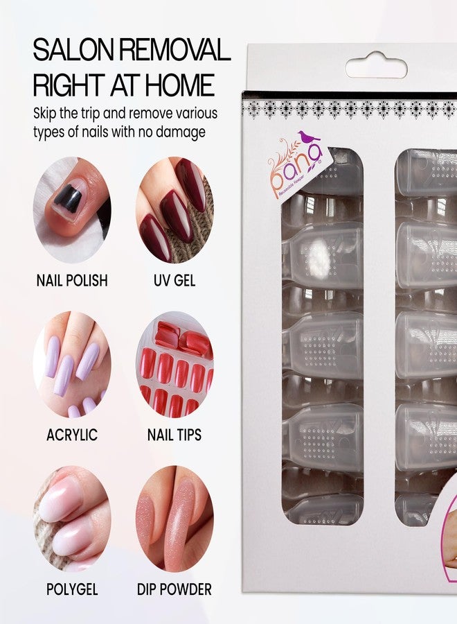 Pana 10pcs Reusable Acrylic Nail Soak Treatment UV Gel Polish Remover Clip Cap Manicure Tool (White Color) - Image 4