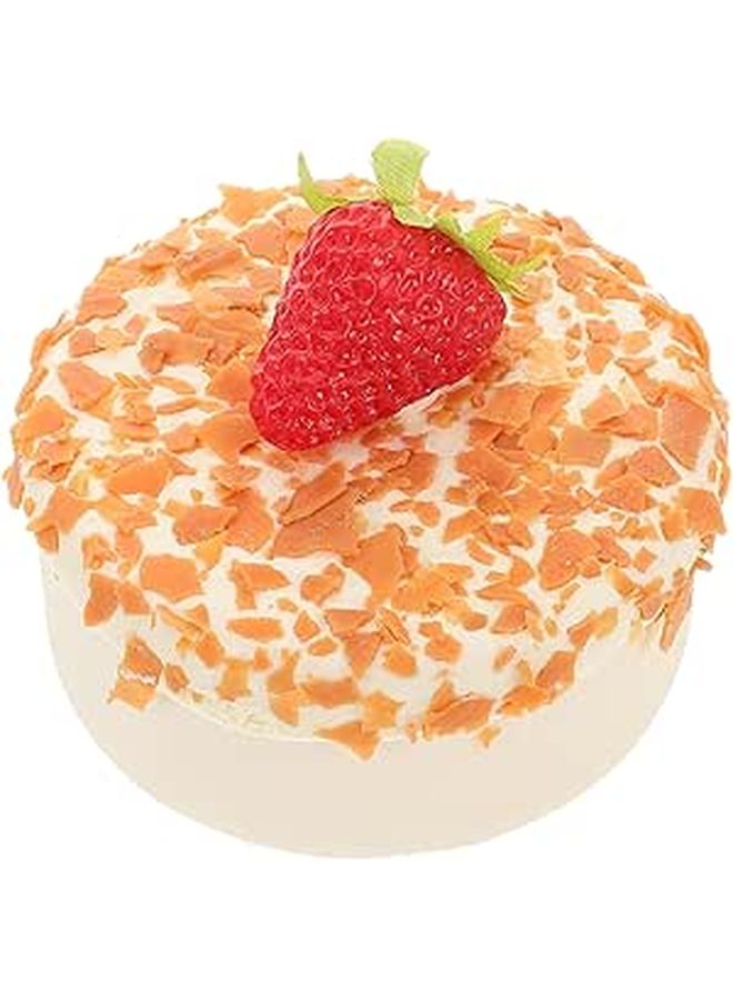 Milisten Simulation Strawberry Cake Model Foam Food Decorations For Party Display Prop - Image 1