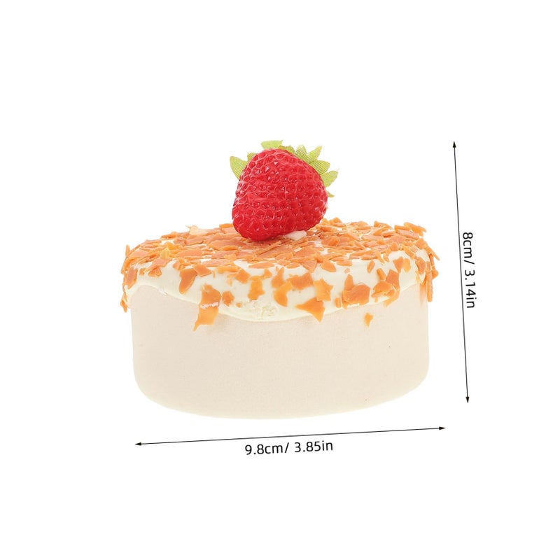Milisten Simulation Strawberry Cake Model Foam Food Decorations For Party Display Prop - Image 3