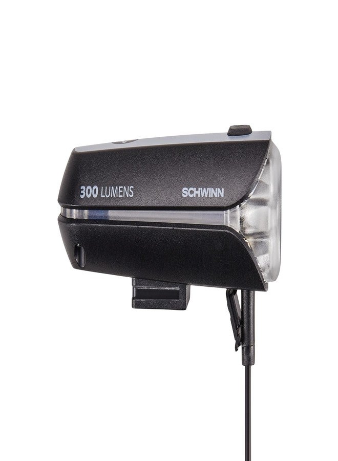 Schwinn 300 Lumen USB Rechargeable Bike Light Set, LED, Headlight and Taillight with Steady, Flash and Burst Modes, Wide-Angle Visibility, Tool-Free Install, USB-C Charging, for City and Road Riding - Image 5
