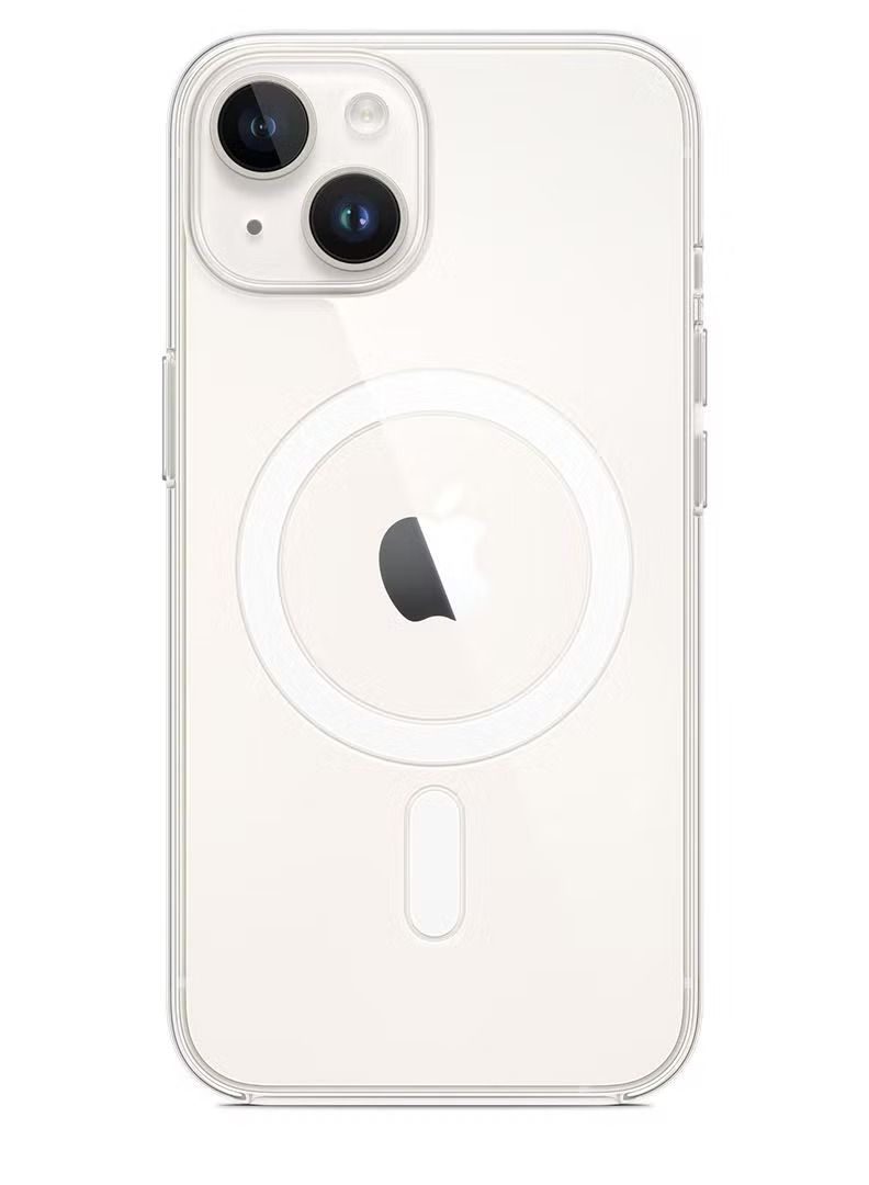 IAF Magnetic Case for iPhone 14 6.1-inch Compatible with MagSafe Wireless Charging, Shockproof Phone Bumper Cover, Anti-Scratch Clear Back (Clear) 